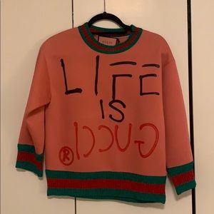Gucci ‘Life is Gucci’ pullover sweatshirt